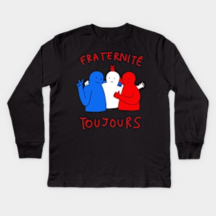 French Buddies - Fraternite Toujours Kids Long Sleeve T-Shirt